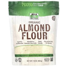 Real Food Organic Almond Flour Superfine Мука NOW Foods