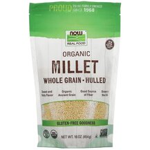 Просо Real Food Organic Millet Whole Gluten Free NOW Foods