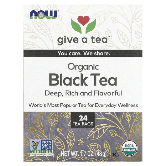Основне фото товара Organic Real Tea Boldly Black Tea 24 Tea Bags, Органічний Чай, 48