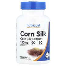 Corn Silk 150 mg Кукурузная крупа Nutricost 90 капсул